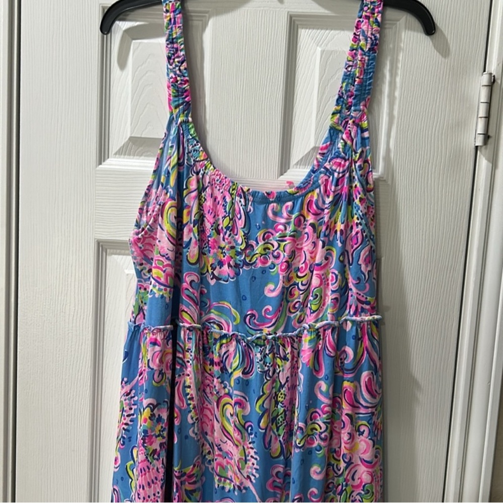 Lilly Pulitzer Loro Maxi Dress Size  XL Multi Mermaid Grotto GUC